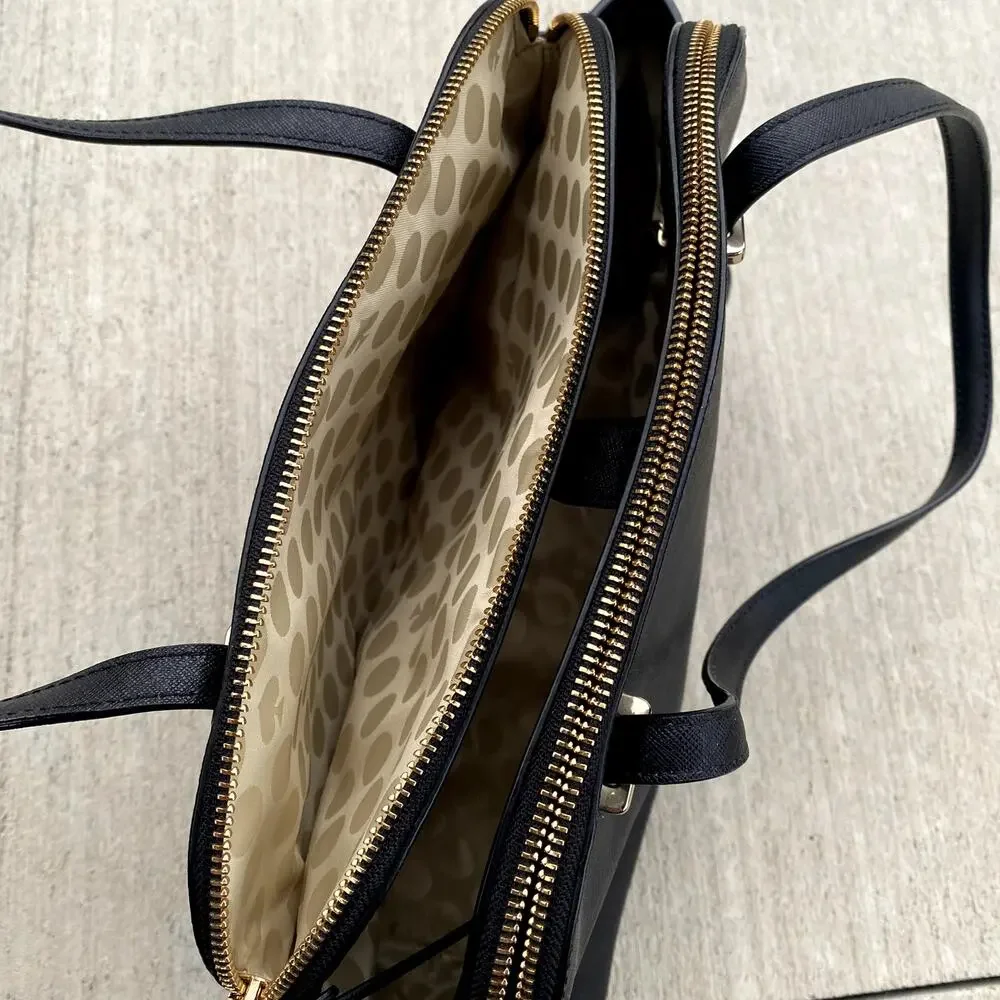 Kate Spade New York Cedar Street Leather Elissa Shoulder Tote Bag Black Small - Picture 8 of 16